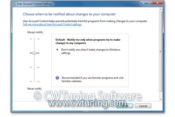 WinTuning 8: Программа для настройки и оптимизации Windows 10/Windows 8/Windows 7 - Изменить параметры UAC