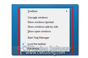 WinTuning 8: Программа для настройки и оптимизации Windows 10/Windows 8/Windows 7 - Выключить контекстное меню панели задач