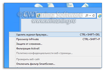 WinTuning: Программа для настройки и оптимизации Windows 10/Windows 8/Windows 7 - Очищать журнал обозревателя при выходе