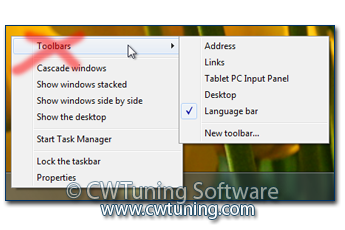 WinTuning 8: Программа для настройки и оптимизации Windows 10/Windows 8/Windows 7 - Не отображать панели инструментов