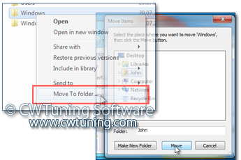WinTuning 8: Программа для настройки и оптимизации Windows 10/Windows 8/Windows 7 - Добавить пункт «Переместить в папку»